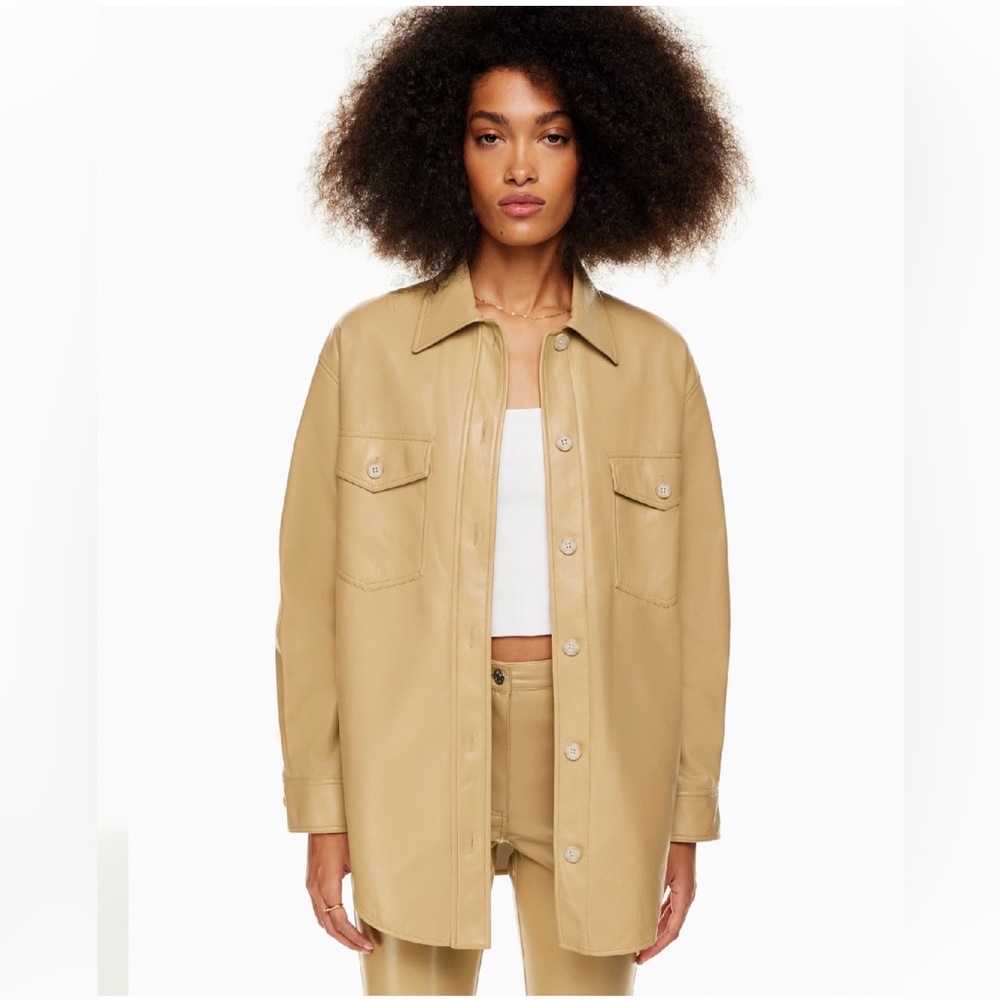 Aritiza Wilfred Ganna Shirt Jacket in Rose Brown